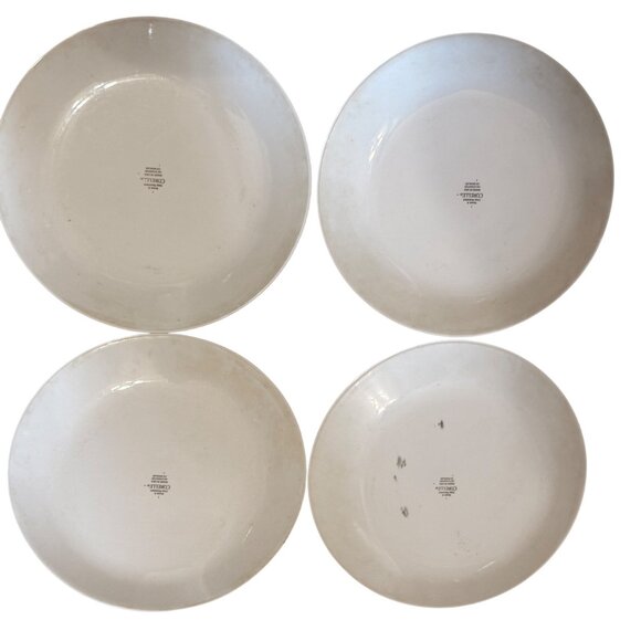 Corelle Blue Hearts Design Dinner Plates 4-Piece Set 10.25" White/Blue FLAW - Picture 2 of 5